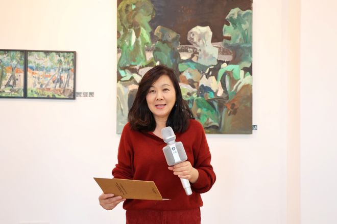 “时间的温度——旅希画家雷慧虹油画作品展”在雅典国际艺术中心开幕(图2)