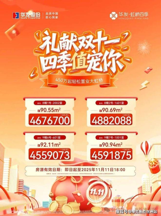 华发虹桥四季认证2026销售中心│楼盘-华发虹桥四季售楼处电话实时房价物业电话户型地址周边配套交房时间(图7)